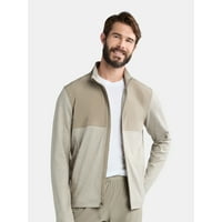 Deals on Athletic Works Mens Mixed Media Zip Jacket